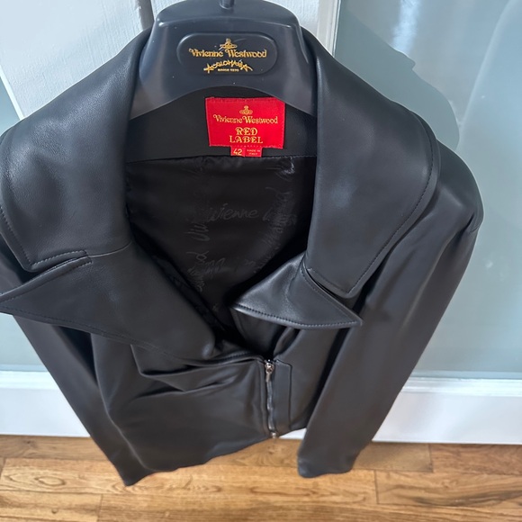Vivienne Westwood Jackets & Blazers - Vivienne Westwood Charcoal Leather Coat